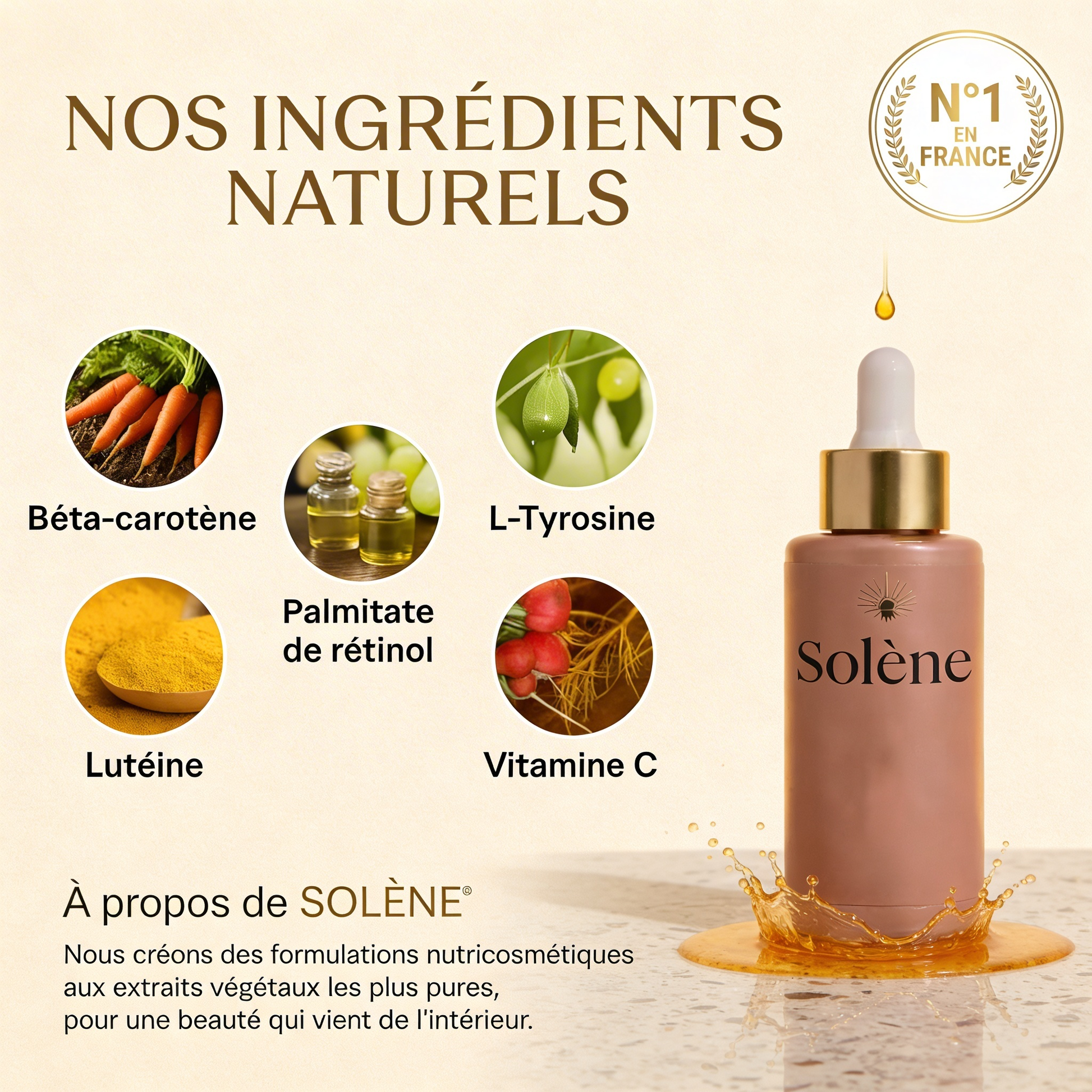 Application autobronzant Solène - Texture légère et formule douce pour la peau